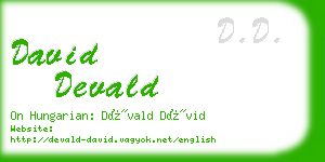 david devald business card